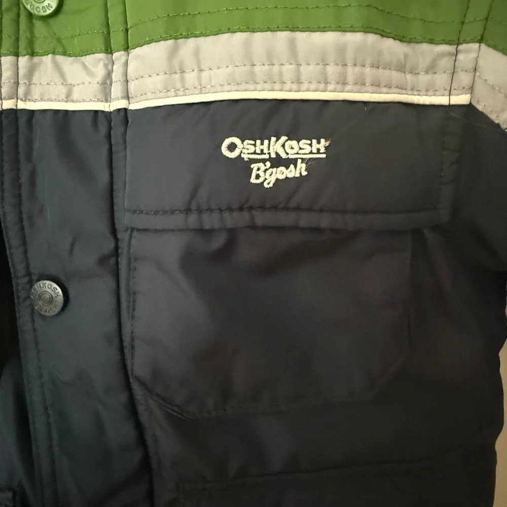 OshKosh B'gosh Kids Green and Navy Puffer Jacket